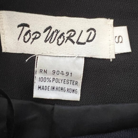 Top World Size S Black Gold-Tone Chain-Link Embellished Front Slit Maxi Skirt - Picture 8 of 9